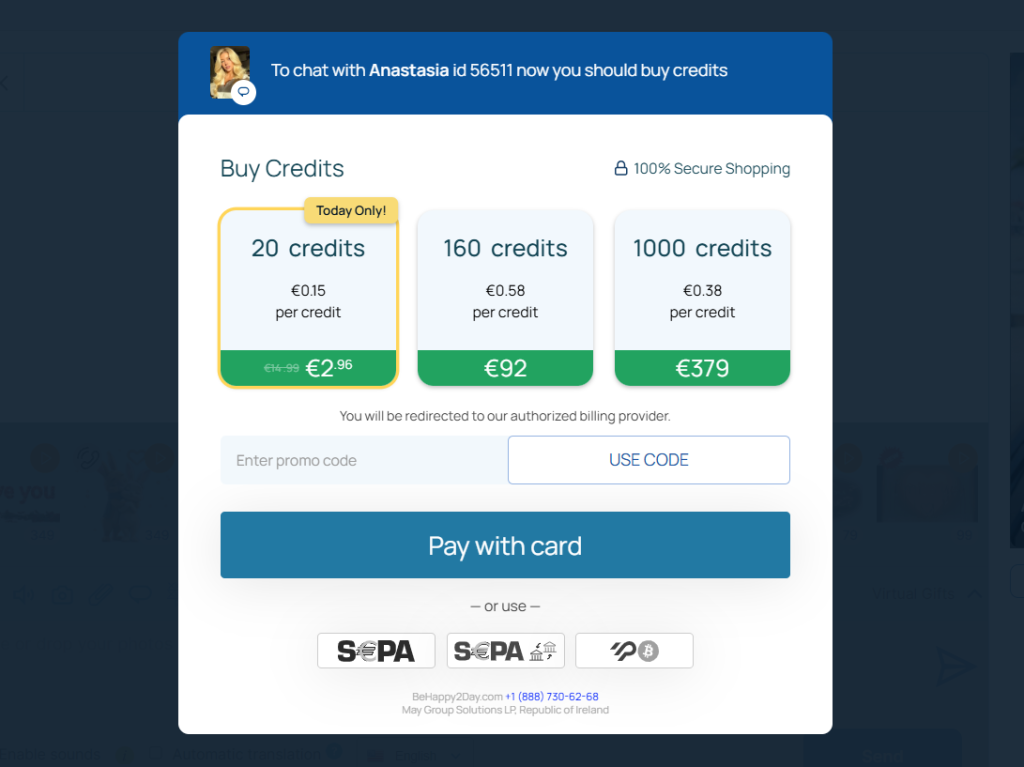 behappy2chat credits